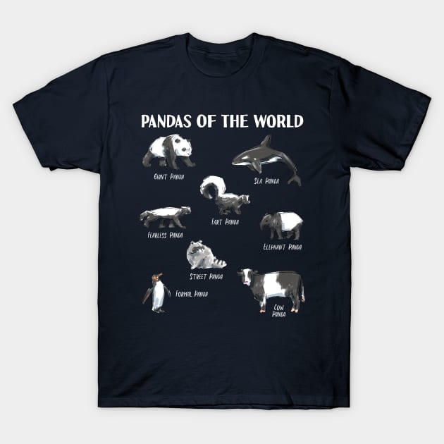 Funny Animals Panda of the World Pun Names for Kids, Men and Women T-Shirt by Arteestic